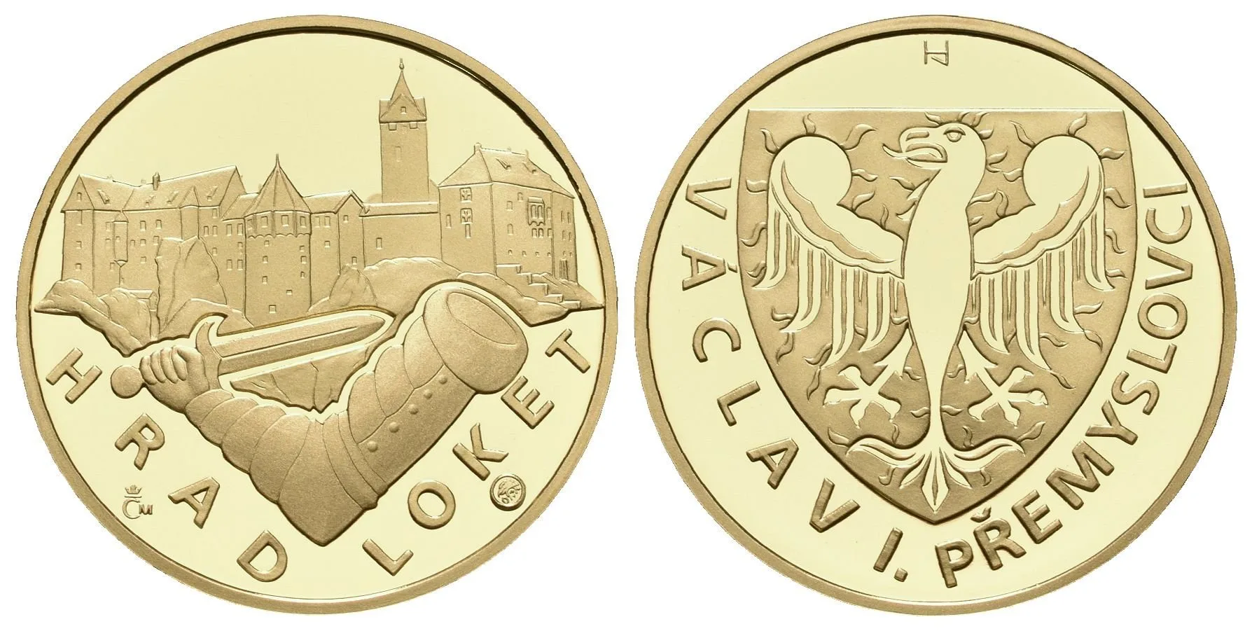 Medaile 2011 (Hásek, Lietava) - Hrad Loket. Au 0,999, 22 mm (7,78 g), kapsle, certifikát, — 1