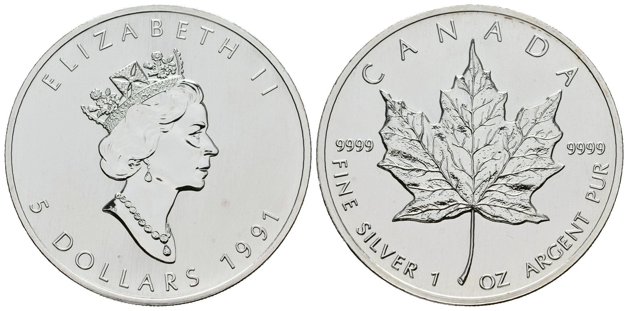 Kanada, 5 Dollars 1991 - Maple Leaf