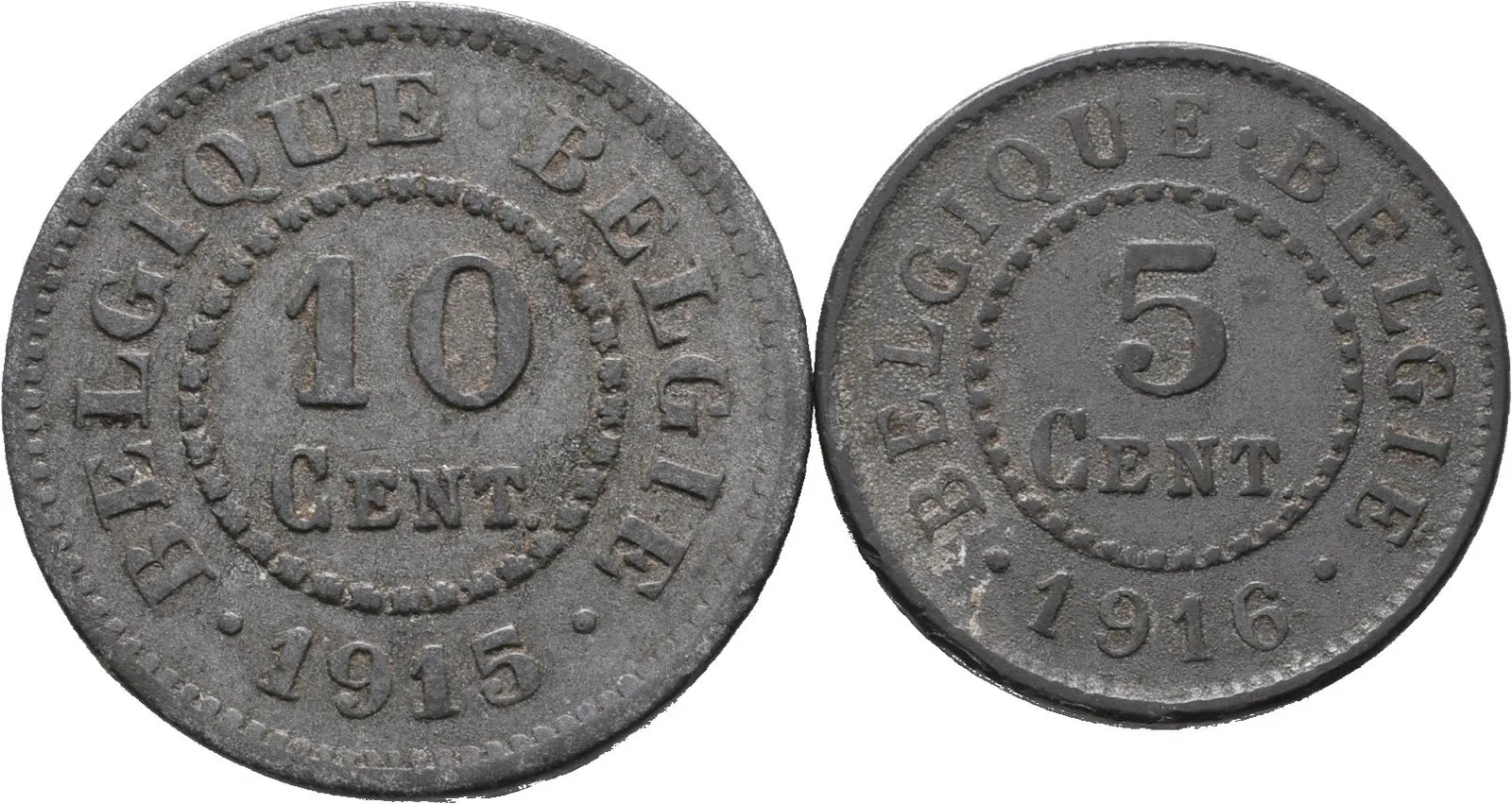 Okupace Belgie, 10 a 5 Cent. 1915