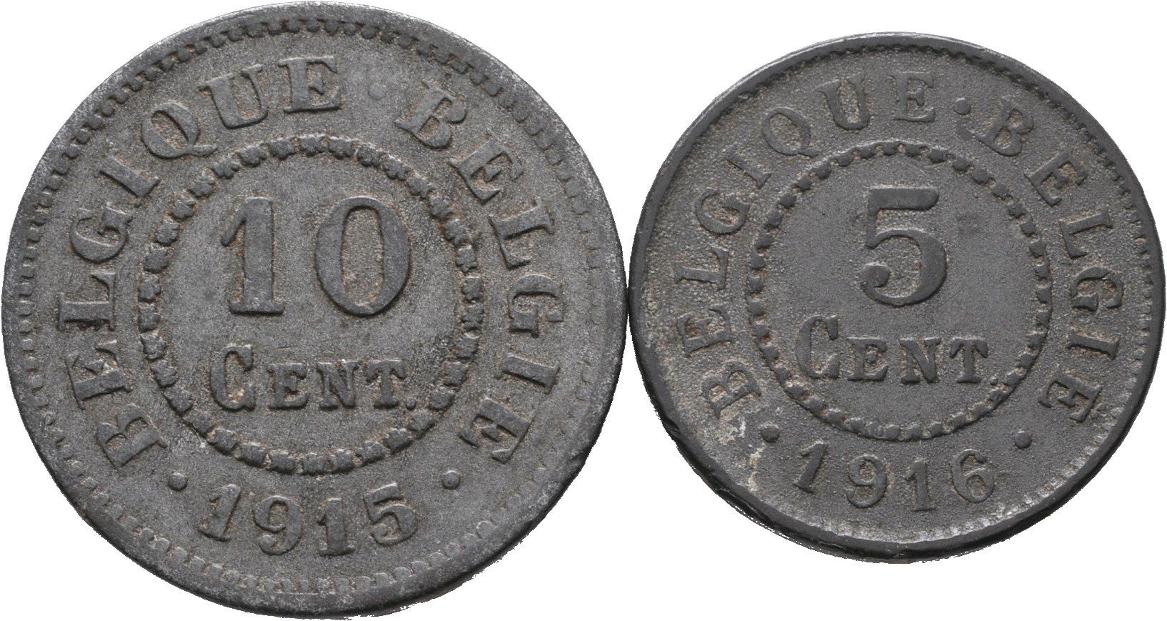 Okupace Belgie, 10 a 5 Cent. 1915