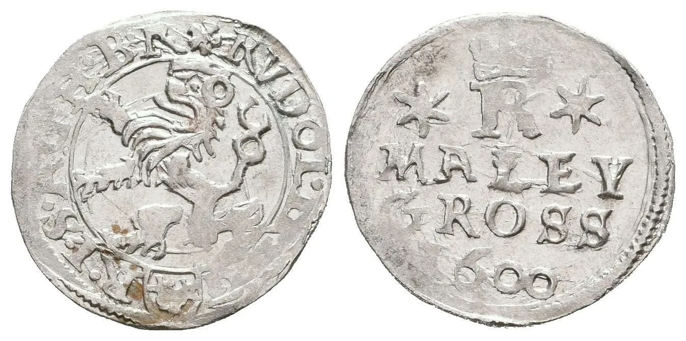 Malý groš 1600, Praha-Lasanz, HN.41 (opis 7a), krásná zachovalost, lesk, rysky_R! — 1
