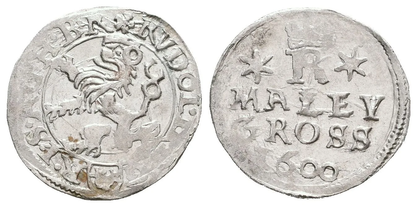 Malý groš 1600, Praha-Lasanz, HN.41 (opis 7a), krásná zachovalost, lesk, rysky_R! — 1
