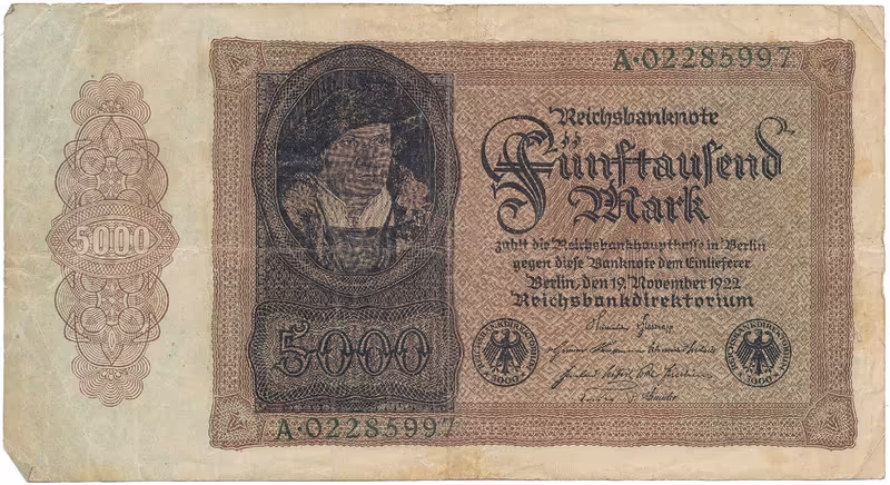 Německo, 5000 Mark 1922, Ro.78