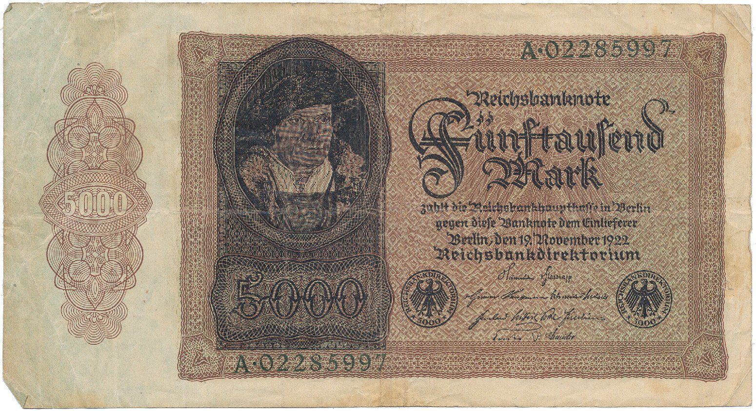 Německo, 5000 Mark 1922, Ro.78