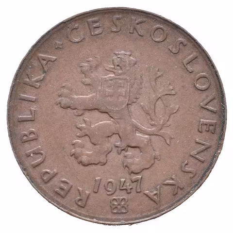 20 Haléř 1947, pěkná zachovalost, patina, drobné rysky_R!