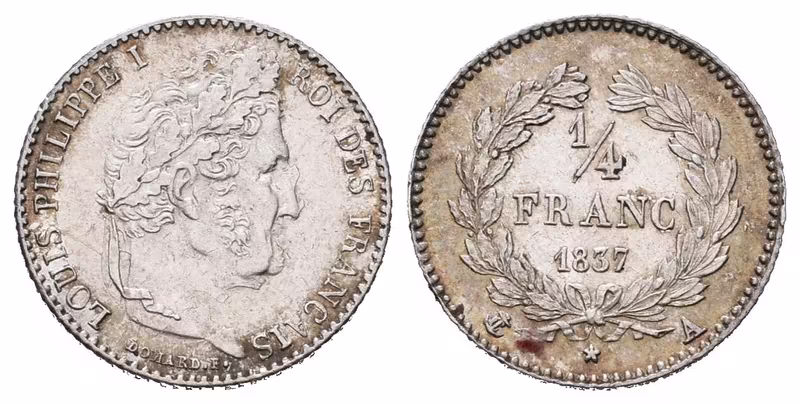Francie, 1/4 Frank 1837 A