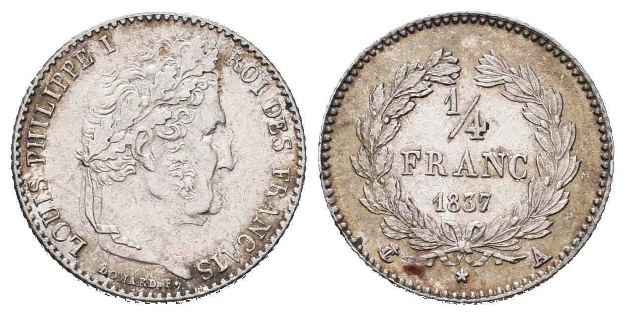 Francie, 1/4 Frank 1837 A