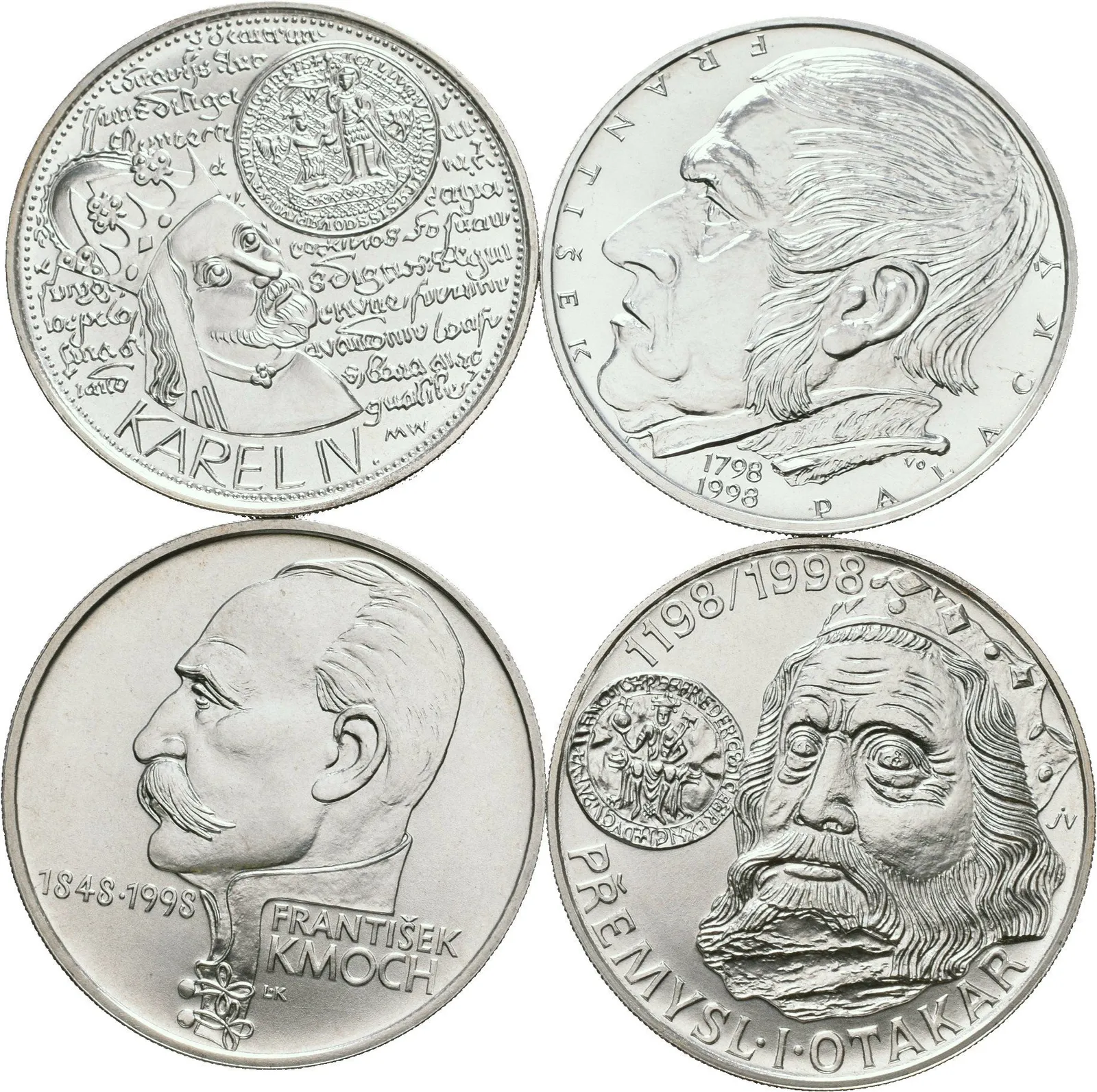 200 Kč 1998 - Universita Karlova, František Palacký, František Kmoch, Přemysl Otakar I., — 1