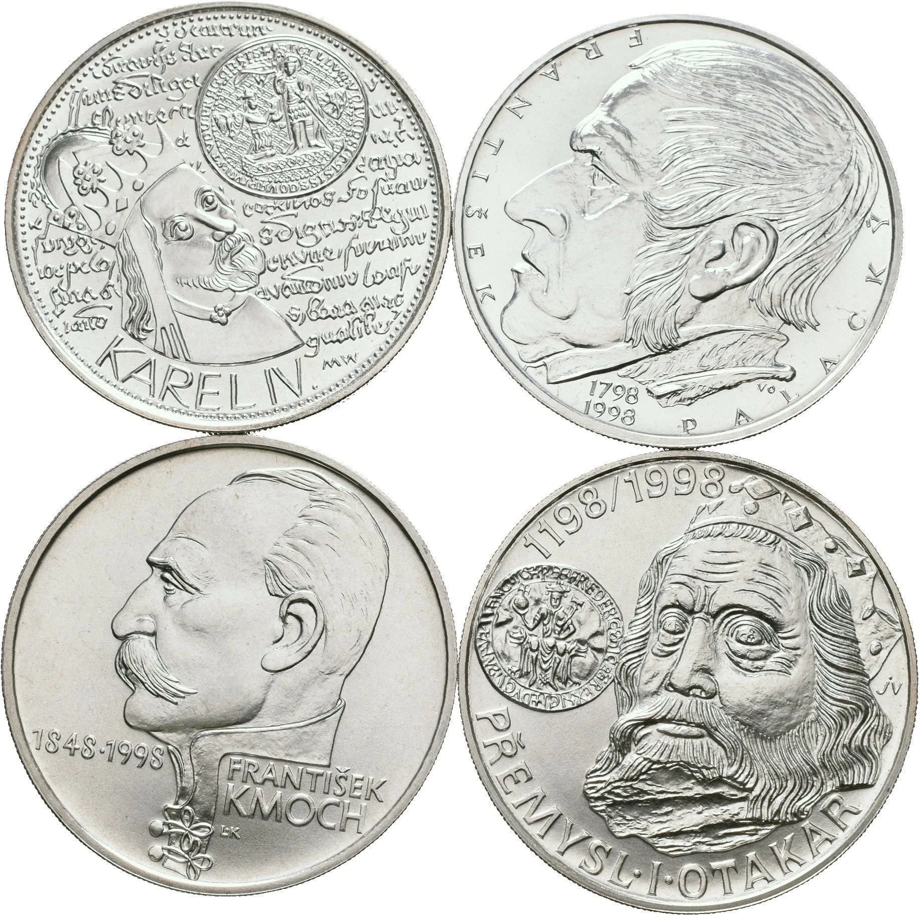 200 Kč 1998 - Universita Karlova, František Palacký, František Kmoch, Přemysl Otakar I., — 1