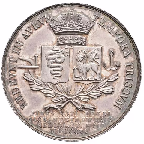 AR Medaile 1815 (L. Manfredini) - Holdování v Miláně 15. 5. 1815. Poprsí zleva, opis /