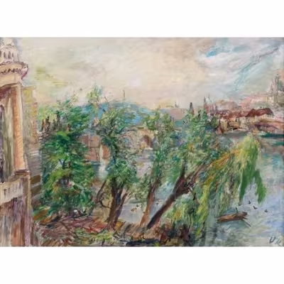 Oskar Kokoschka: Praha - Pohled z křížovnického kláštera