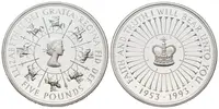 Velká Británie, 5 Pounds 1993 - Korunovace