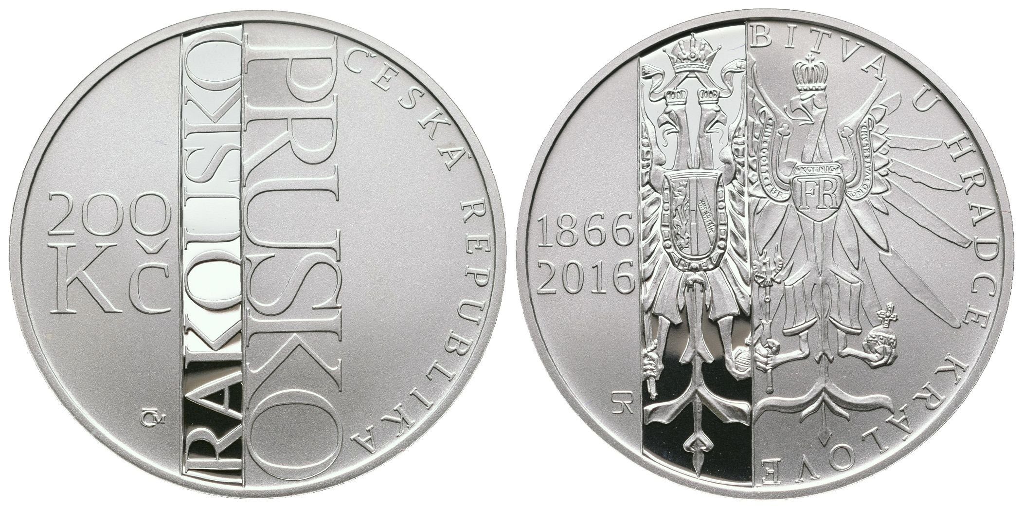 200 Kč 2016 - Bitva u Hradce Králové, PROOF