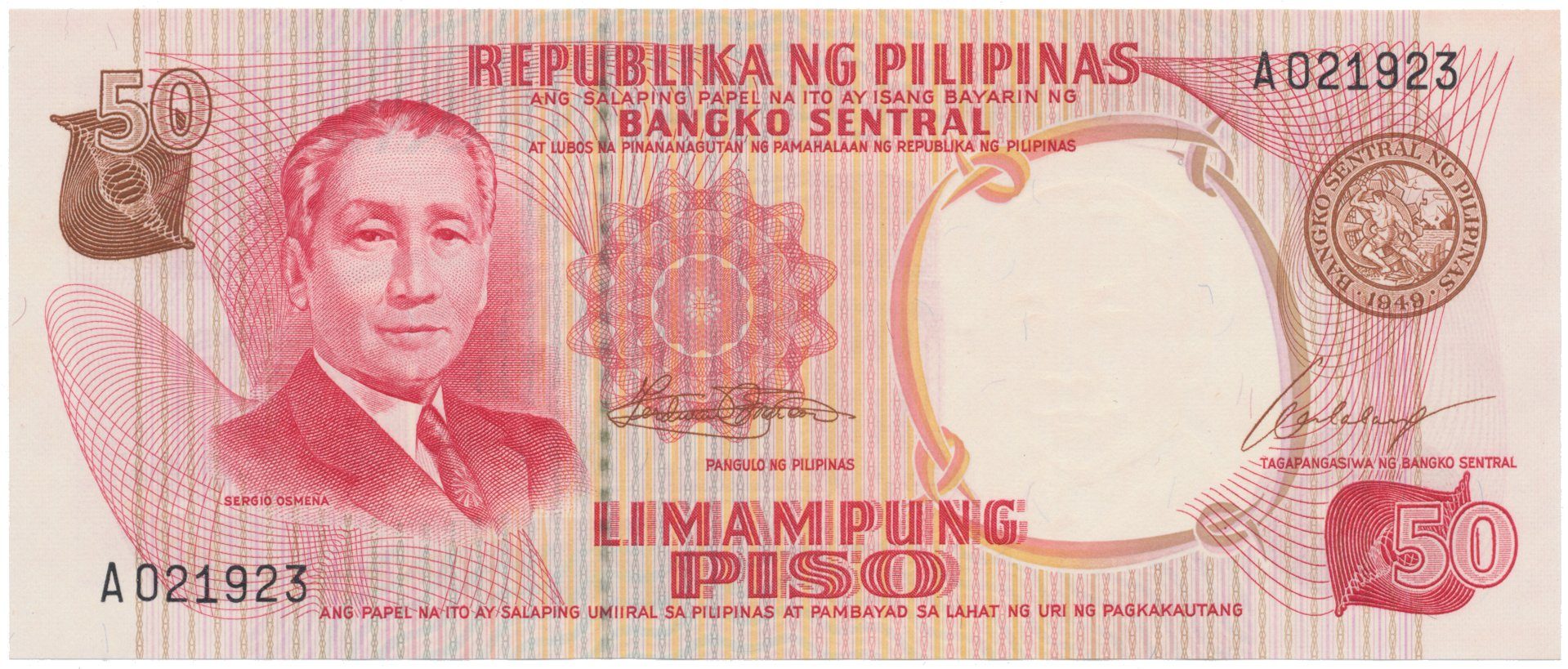Filipíny, 50 Piso (1969), P.146a