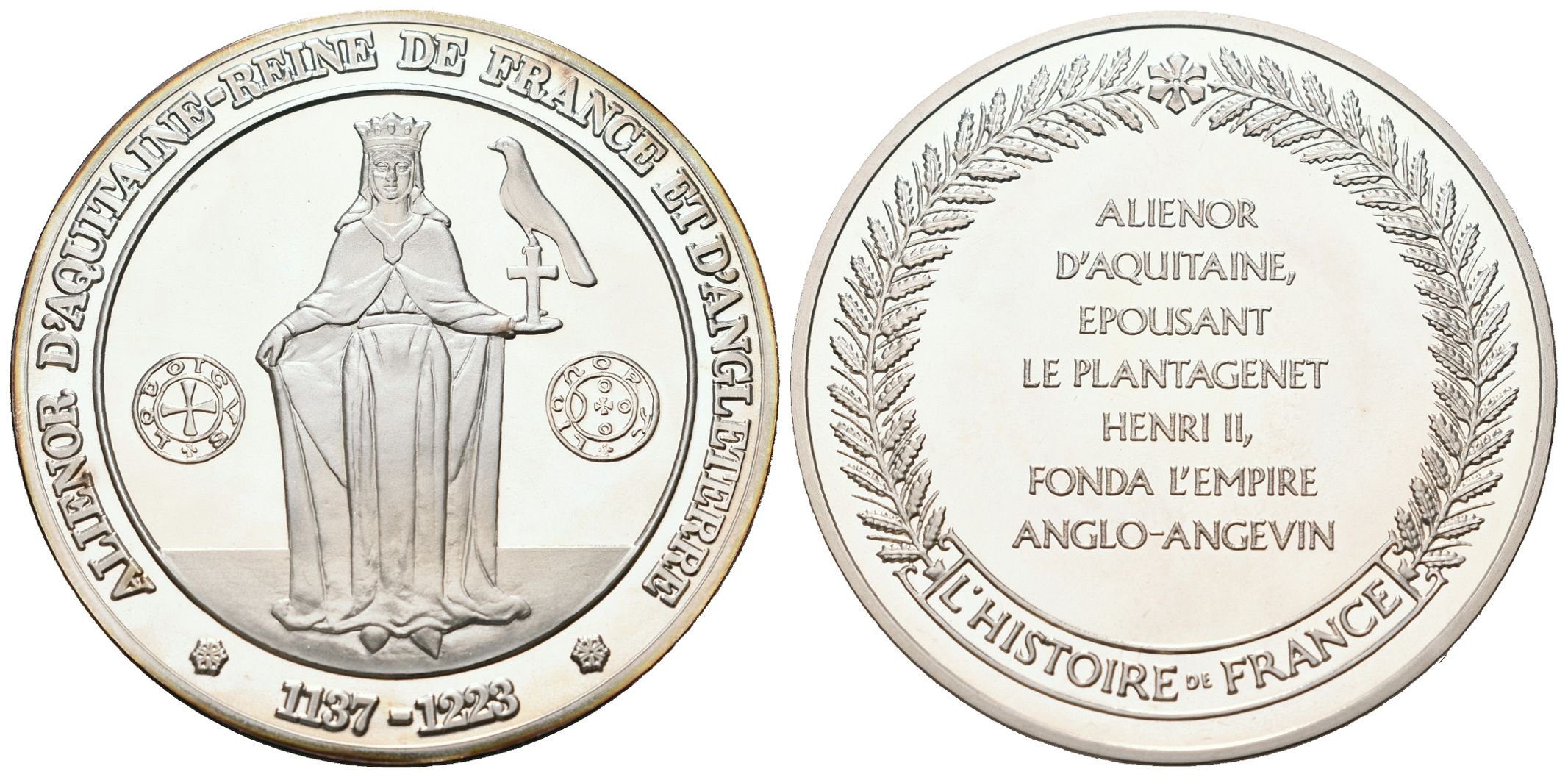 Francie - AR Medaile b.l. - Aliénor d'Aquitaine