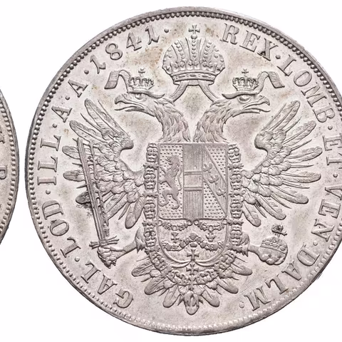 Tolar 1841 A, velmi pěkná zachovalost, lesk,