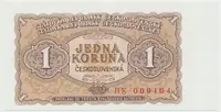 Československo, 1 Koruna 1953, tisk Praha, série HE, Hej.89b1