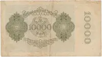 Německo, 10.000 Mark 1922, firemní 6-místný číslovač, Ro.69c - fotografie 2