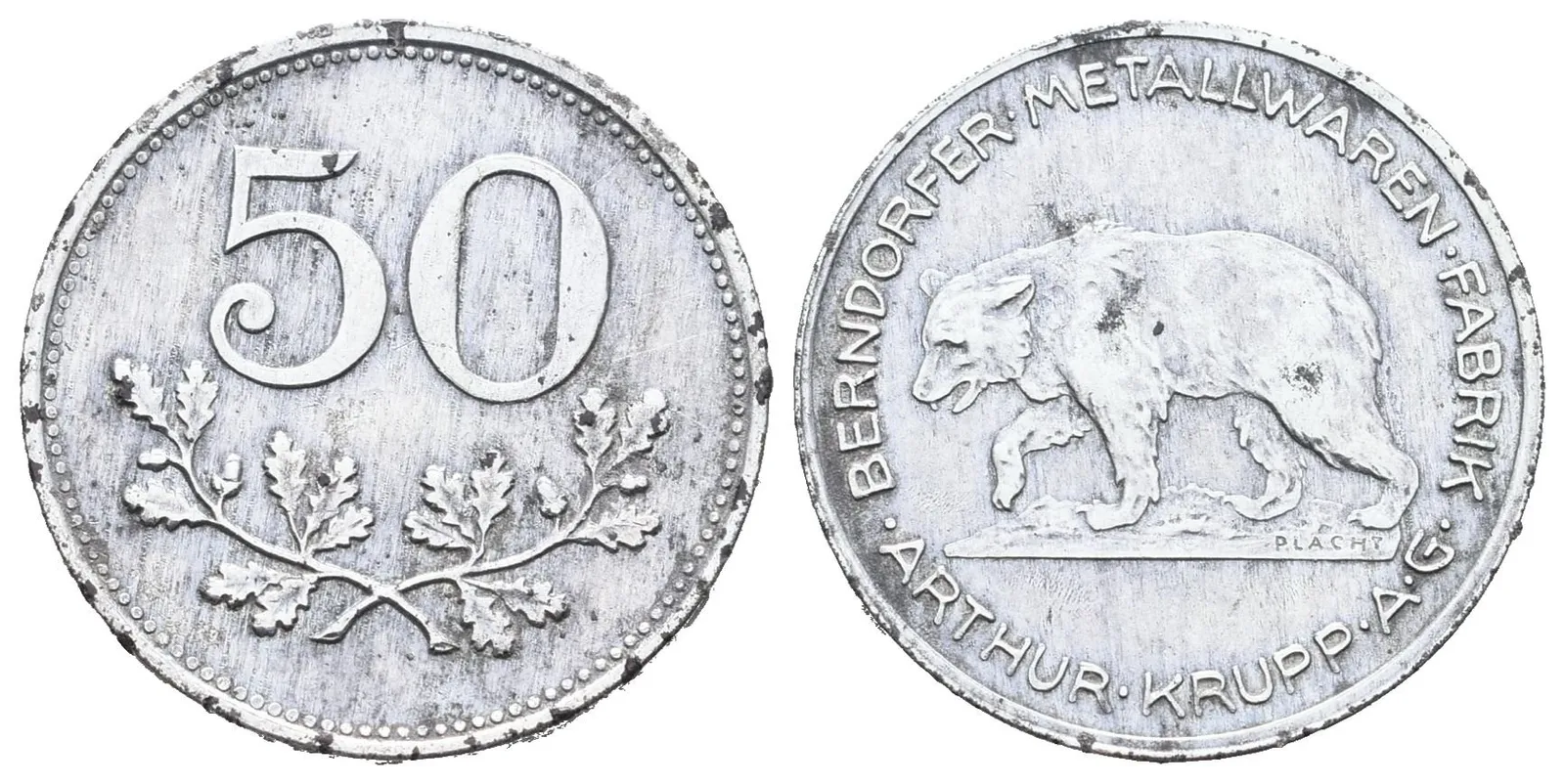 Nouzové ražby, 50 Haléř - Berndorf