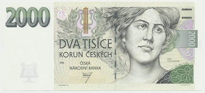 Česká republika, 2000 Koruna 1996, série A, Hej.CZ20a