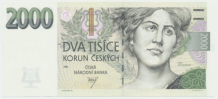 Česká republika, 2000 Koruna 1996, série A, Hej.CZ20a