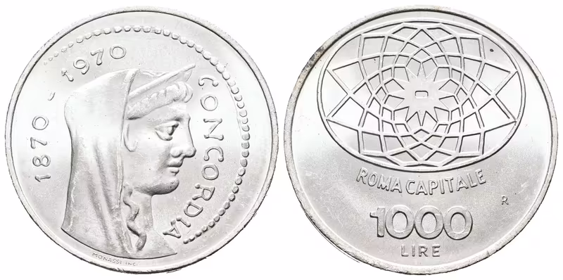 Itálie, 1000 Lira 1970 - Řím