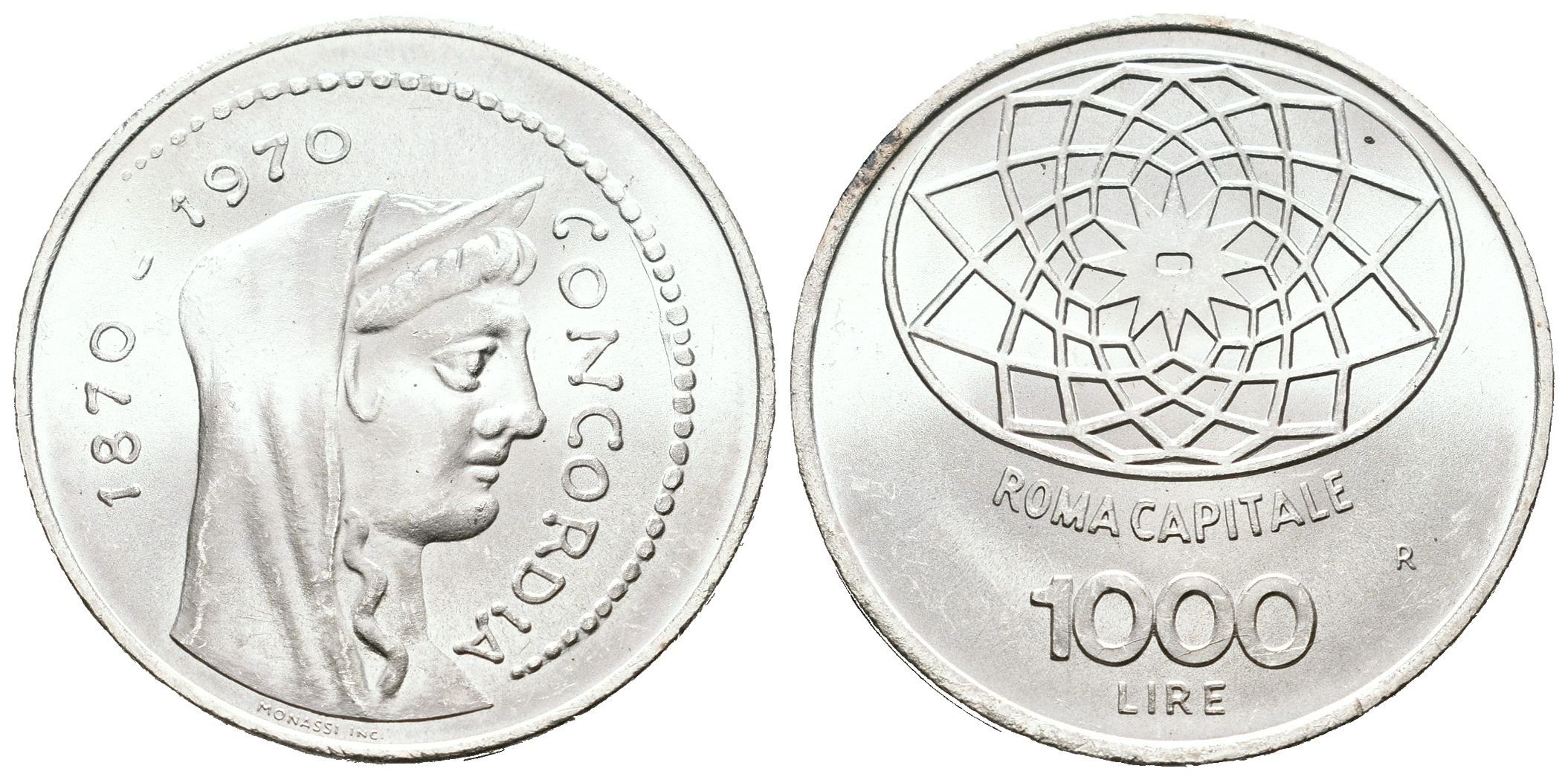 Itálie, 1000 Lira 1970 - Řím