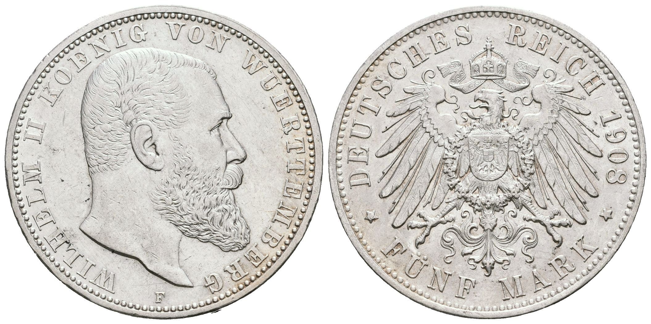 Württembersko, 5 Marka 1908
