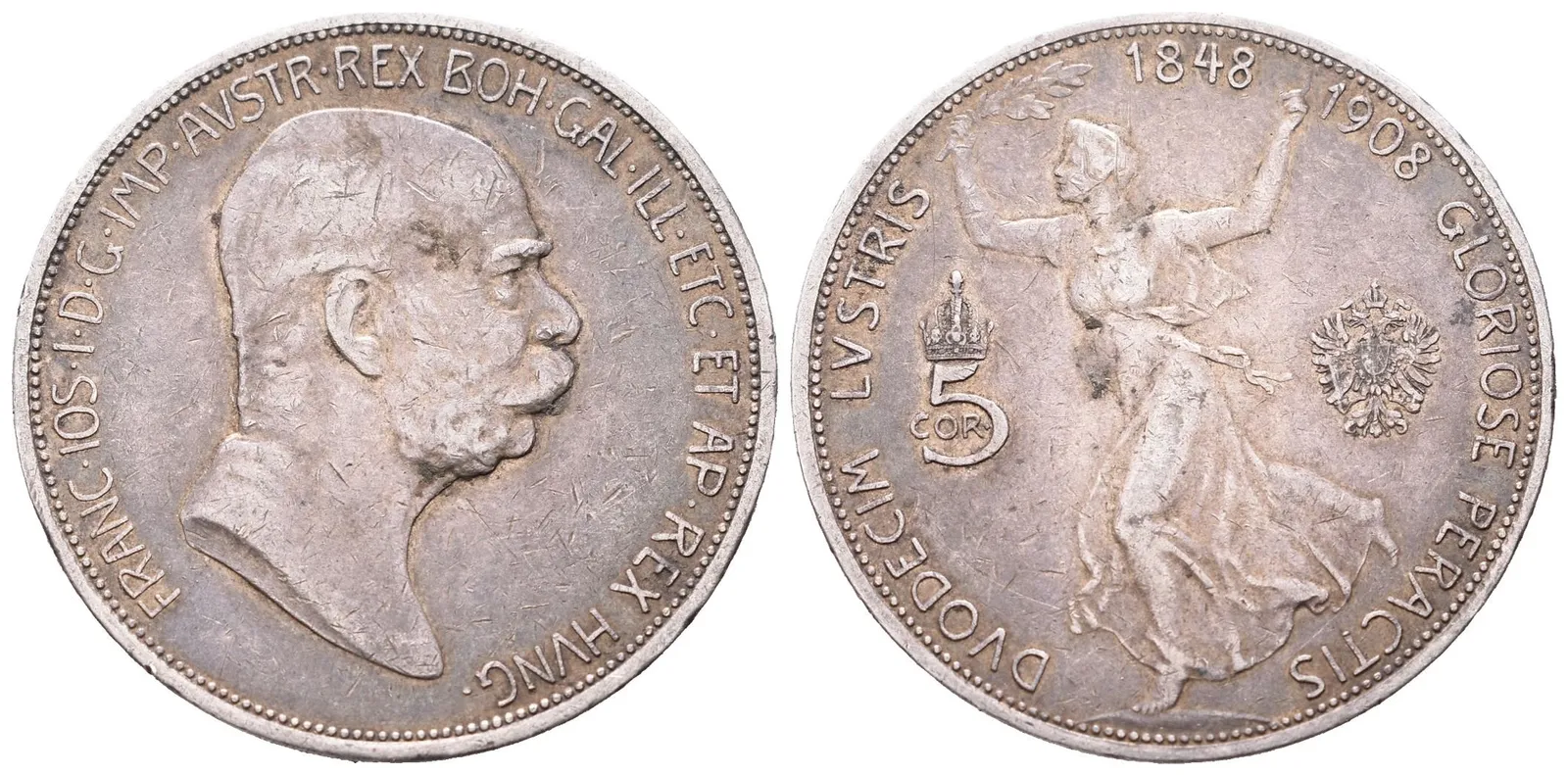5 Koruna 1908 - jubilejní