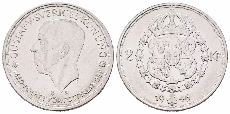 Švédsko, 2 Koruna 1950
