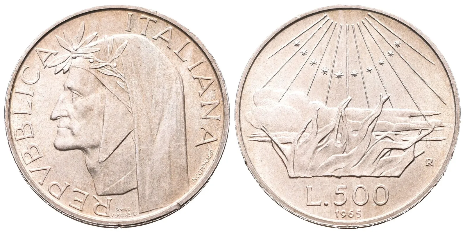 Itálie, 500 Lira 1965