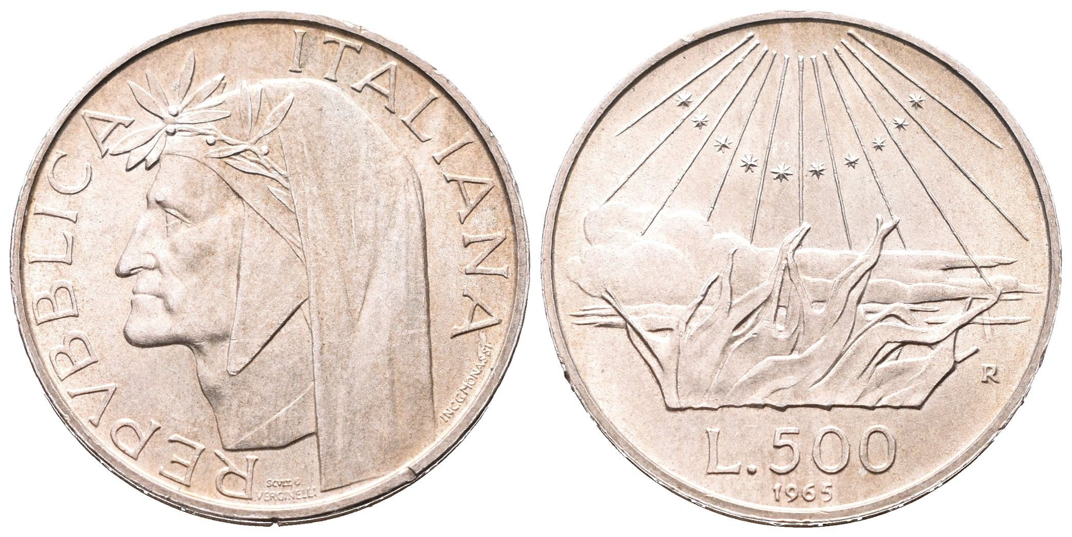 Itálie, 500 Lira 1965
