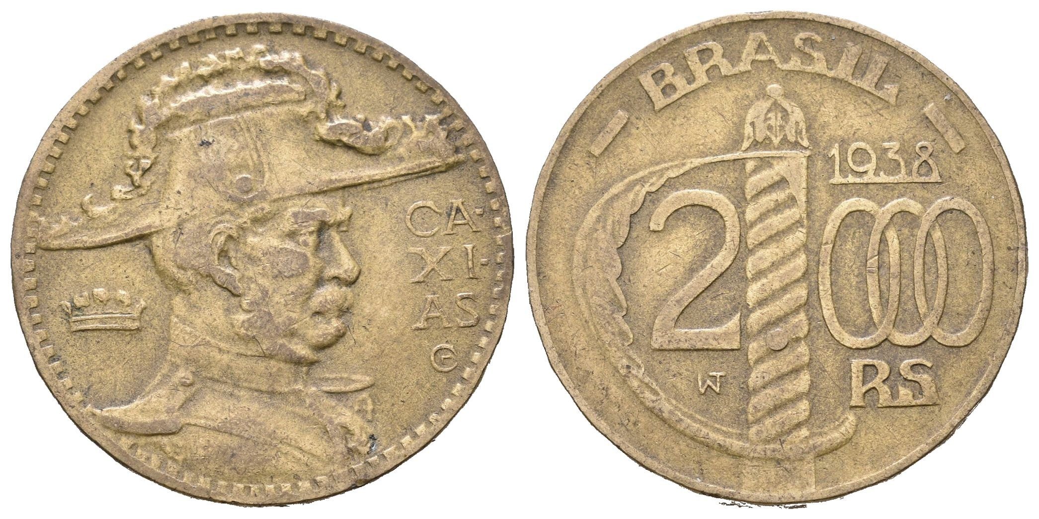 Brazílie, 2000 Reis 1938