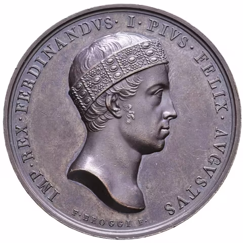 AE Medaile 1838 (F. Broggi) - Ke korunovaci na lombardsko-benátského krále 6. 9. 1838