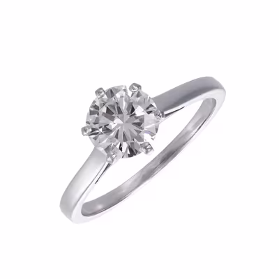 Zlatý prsten s přírodním diamantem 1,10 ct (vzácně bílý) - certifikováno
