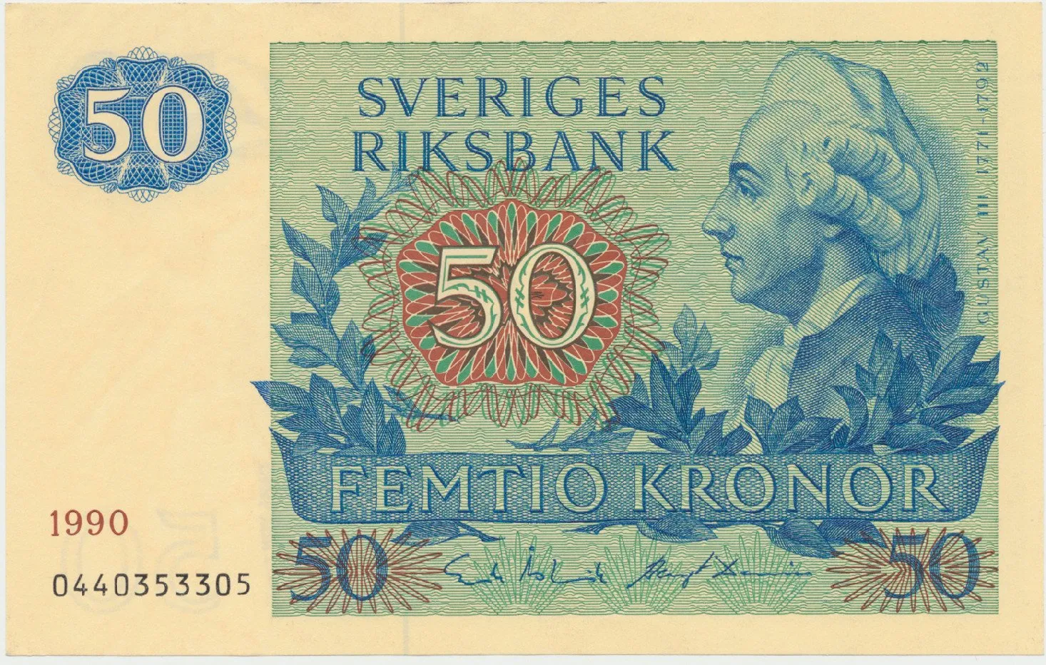 Švédsko, 50 Kronor 1990, P.53d