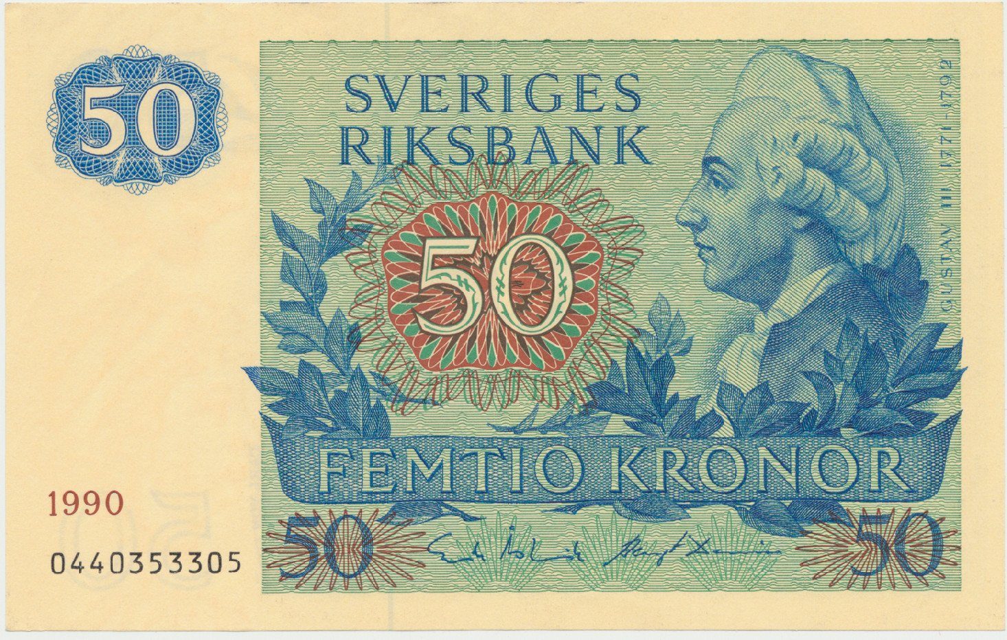 Švédsko, 50 Kronor 1990, P.53d