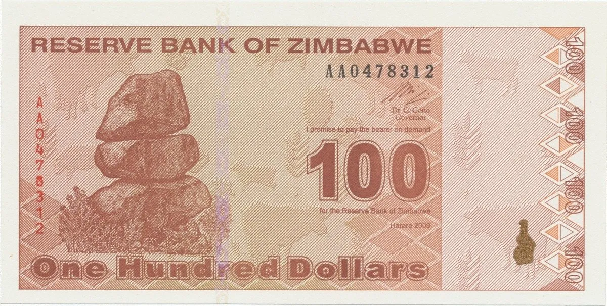 Zimbabwe, 100 Dollars 2009, P.97