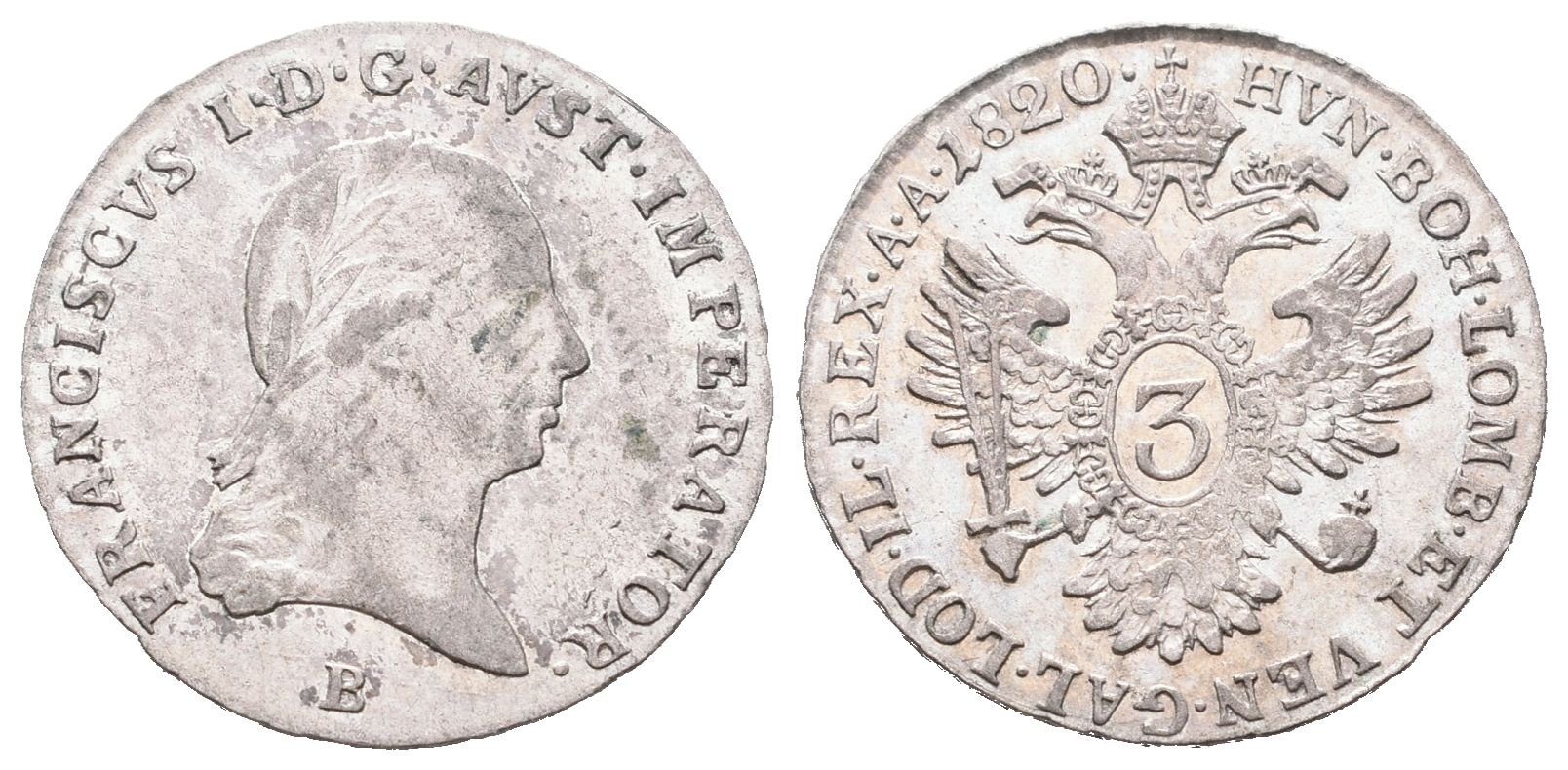 František II., 3 Krejcar 1820 B