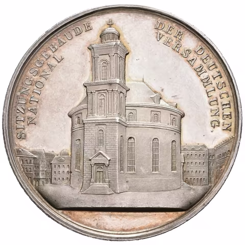 AR Medaile 1848 (Sebald, Neuss) - Ke zvolení říšským kancléřem. Poprsí částečně zepředu,