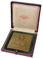 AE Plaketa b.l. (Pichl Praha) - Československá jezdecká společnost. Bronz 60 mm, — 2