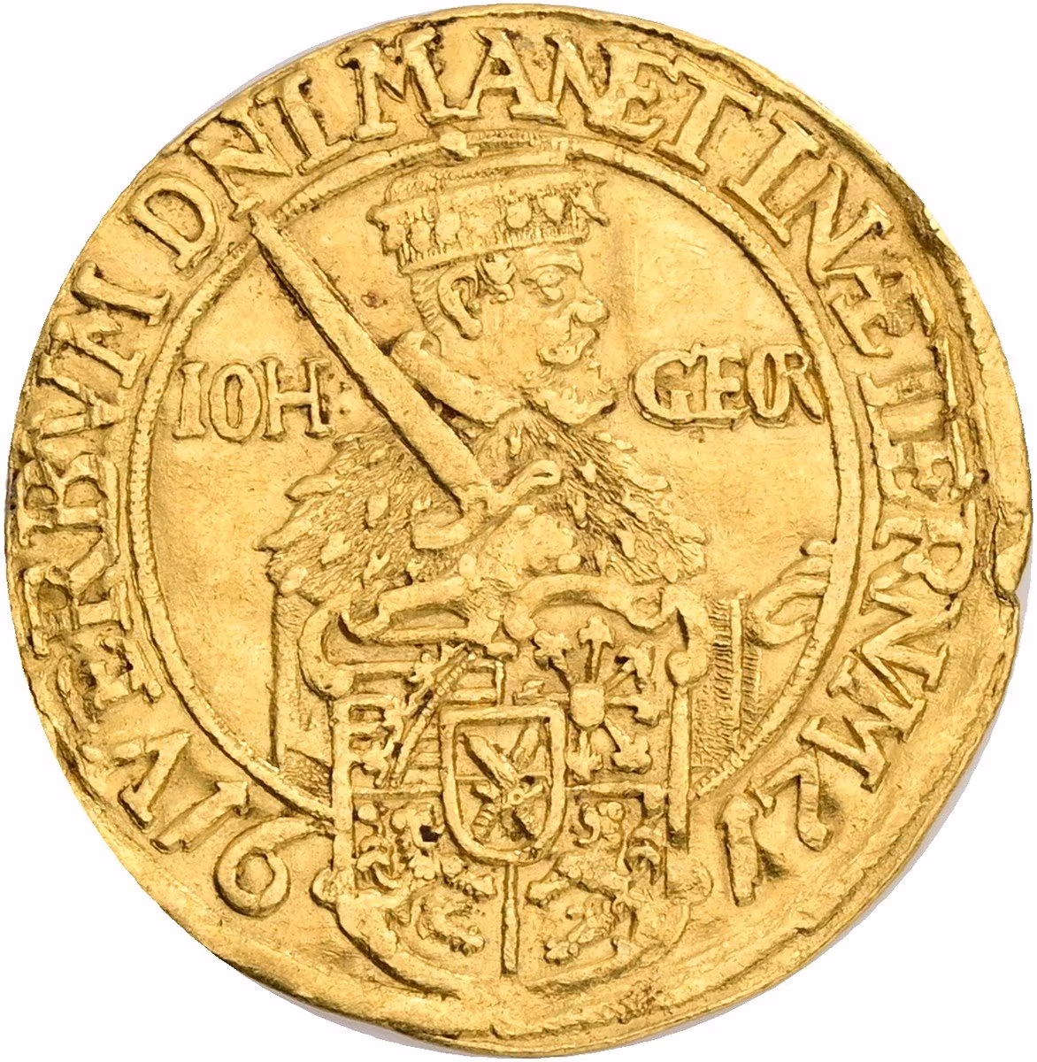 Germany Saxony JOHN GEORGE I 1591–1656, 1 ducat 1617, Centenary of the Reformation