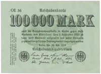 Německo, 100 000 Mark 1923, Ro.90a