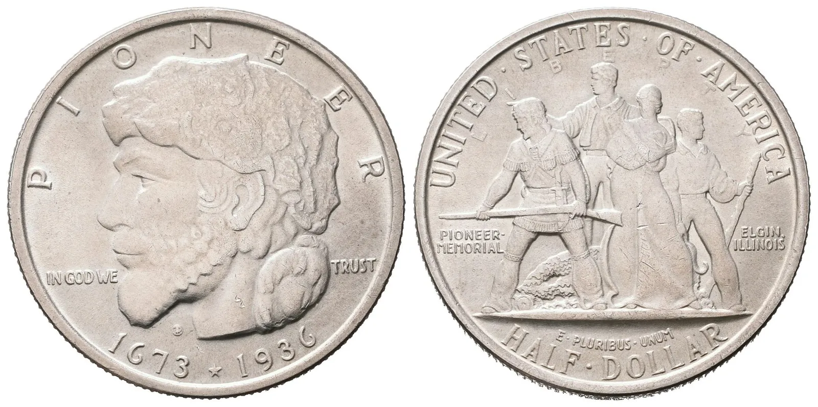 USA, 1/2 Dollar 1936 - Elgin, Illinois Centennial