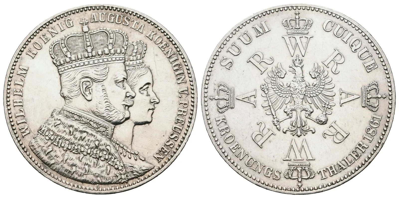 Prusko, Tolar 1861 A - Na korunovaci