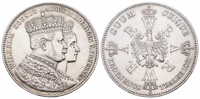 Prusko, Tolar 1861 A - Na korunovaci