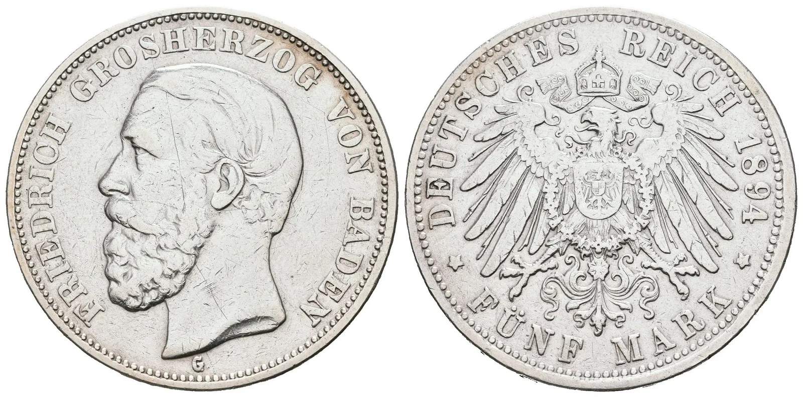 Baden, 5 Marka 1894 G