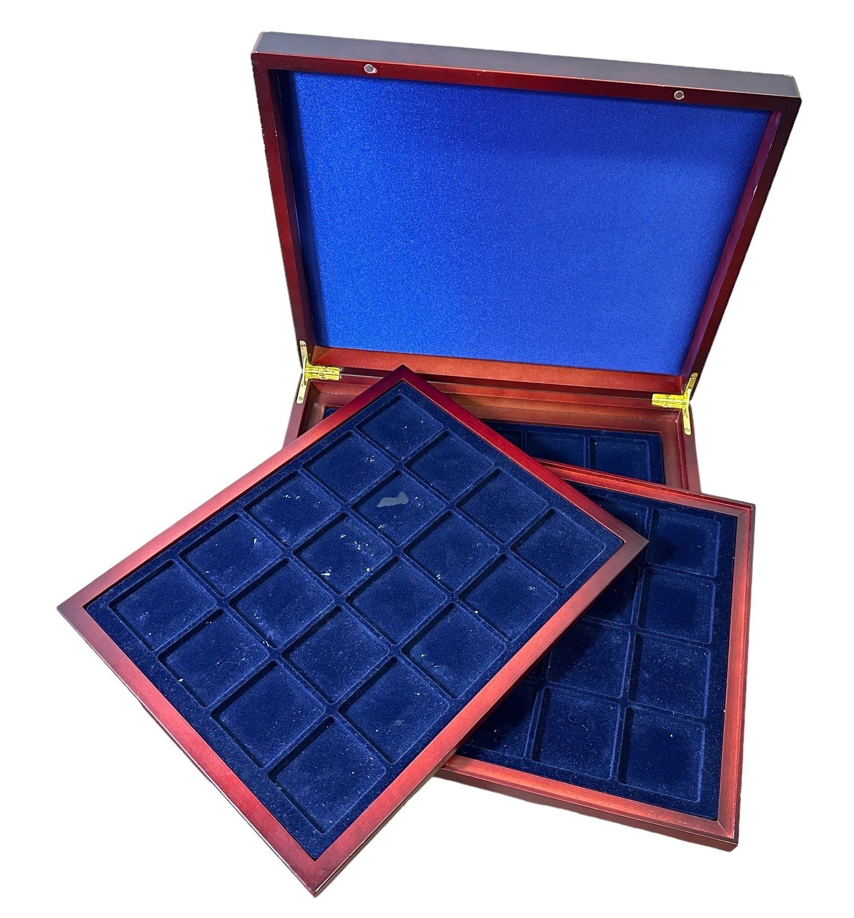 Použité - Dřevěná Etue - 3. patrová, plata