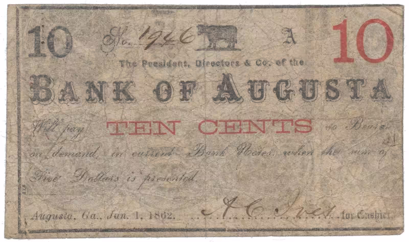 USA - Georgia, 10 Cent 1862