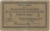 Německá Východní Afrika, 5 Rupien 15. 8. 1915, série C, R.910i